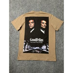 Mens Graphic Goodfellas Movie Brown Short Sleeve T Shirt, Size S